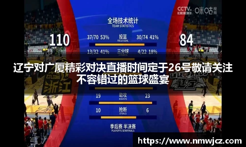 辽宁对广厦精彩对决直播时间定于26号敬请关注不容错过的篮球盛宴
